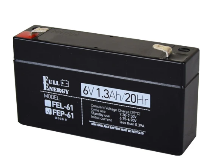 Акумулятор 6В 1.3 Аг для ДБЖ Full Energy FEP-61